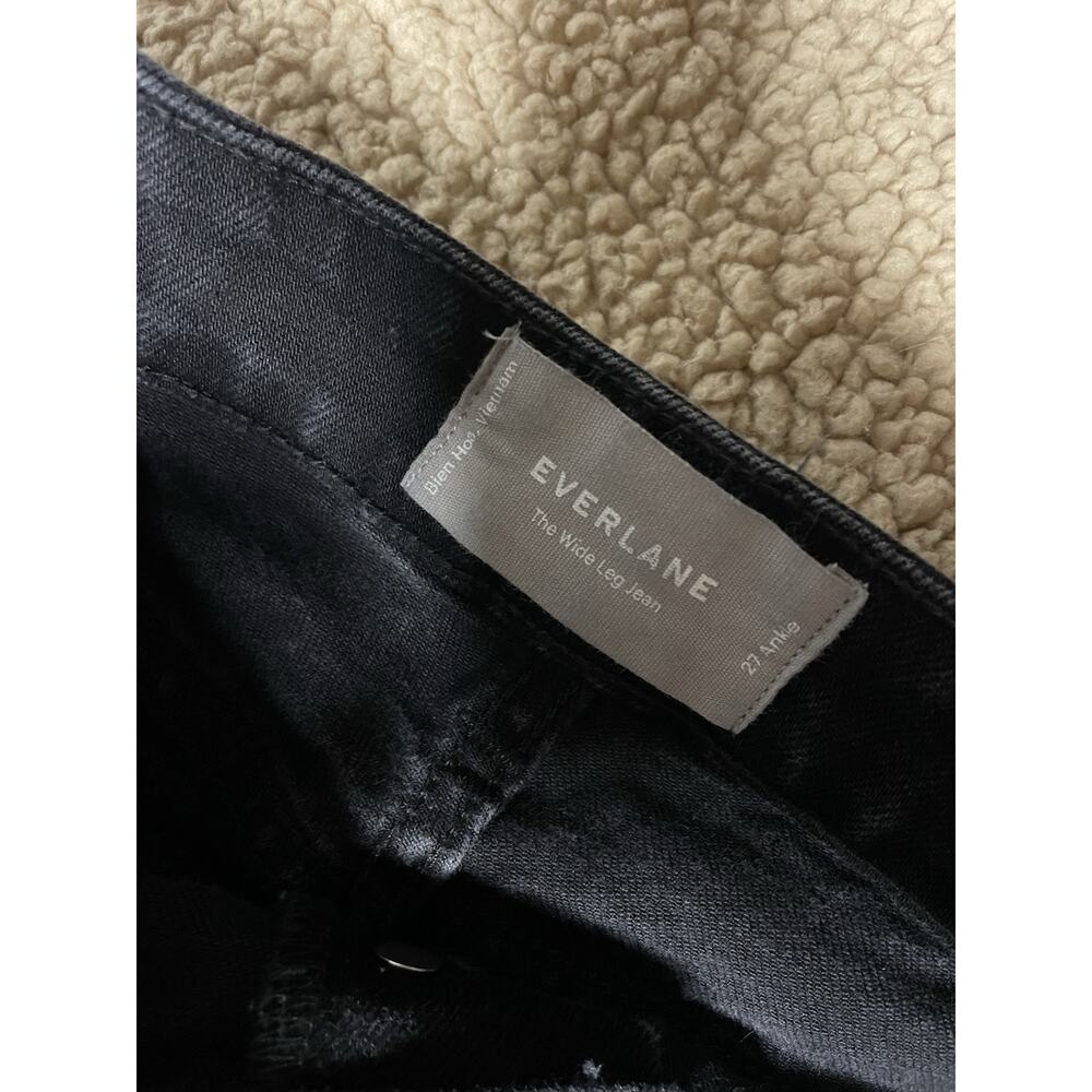Everlane Womens The Wide Leg Jean 27 Black Ankle Length High Rise Boho - Picture 11 of 14